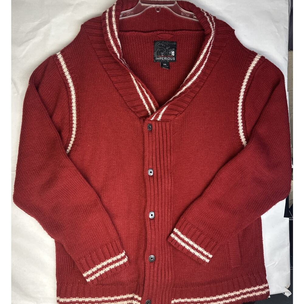 Imperious Trading Red and White Cardigan size 2XL Christmas colors